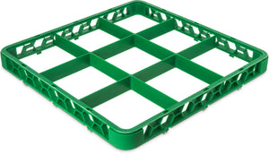 Extensión OptiClean para rack de vasos con 9 compartimentos 1.78" verde