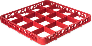 Extensión OptiClean para rack de vasos con 16 compartimentos 1.78" roja