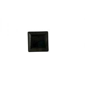 Plato cuadrado de melamina negro 4 1/2" x 1/2"
