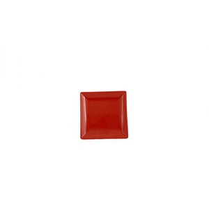 Plato cuadrado de melamina 4-1/2" 1/2" profundo Pure Red