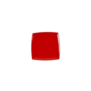 Plato cuadrado de melamina 6" 1/2" profundo Pure Red
