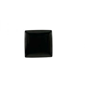 Plato cuadrado de melamina negro 7 1/4" x 1/2"