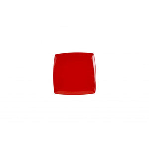 Plato cuadrado de melamina 7-1/4" 1/2" profundo Pure Red
