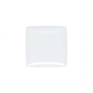 Plato cuadrado de melamina blanco 7 1/4" x 1/2"