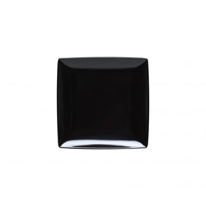 Plato cuadrado de melamina negro 9" x 1"
