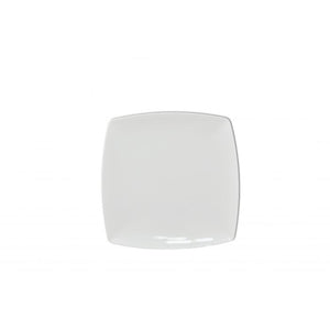 Plato cuadrado de melamina blanco 9" x 1"