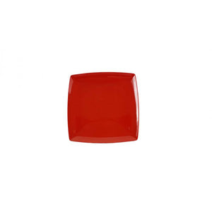 Plato cuadrado de melamina 10" 1" profundo Pure Red