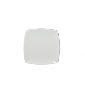 Plato cuadrado de melamina blanco 10" x 1"