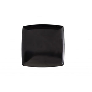 Plato cuadrado de melamina negro 12" x 1"