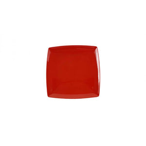 Plato cuadrado de melamina 12" 1" profundo Pure Red