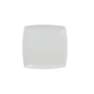 Plato cuadrado de melamina blanco 12" x 1"
