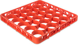 Extensión corta OptiClean NeWave para rack de vasos con 30 compartimentos naranja