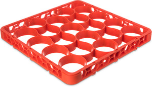 Extensión corta OptiClean NeWave para rack de vasos con 20 compartimentos naranja