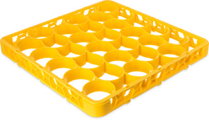 Extensión corta OptiClean NeWave para rack de vasos con 30 compartimentos amarilla