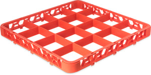 Extensión OptiClean para rack de vasos con 16 compartimentos 1.78" naranja
