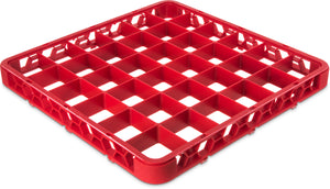 Extensión OptiClean para rack de vasos con 36 compartimentos 1.78" roja