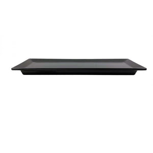 Plato de melamina negro 15" x 5 1/4" 1" profundidad