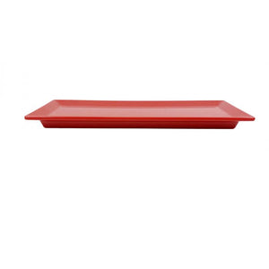 Plato de melamina 15" x 5-1/4" 1" profundo Pure Red