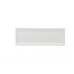 Plato de melamina blanco 15" x 5 1/4" 1" profundidad