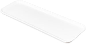 Charola Market de fibra de vidrio 8-3/4" x 25-1/2" x 1-1/8" blanco perla