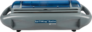 Estación Saf-T-Wrap con cortador deslizable para rollos de 12" a 18" gris