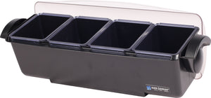 Centro Dome para Condimentos 12 Pintas con 4 Charolas Negro