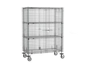 Metro Super Erecta Mobile Security Shelving Unit, cromado 27.25 x 52.75 x 67.9375 pulg