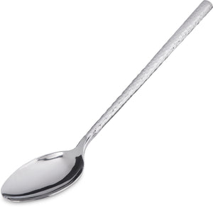 Cuchara sólida Terra de acero inoxidable martillado 12"