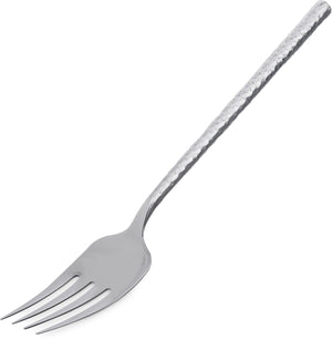 Tenedor para carne fría Terra de acero inoxidable martillado 12"