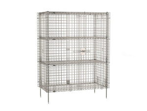 Metro Super Erecta Stationary Security Shelving Unit, acero inoxidable 27.25 x 50.5 x 66.8125 pulg