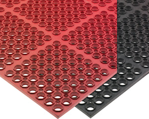 Tapete antifatiga 3' x 5' x 3/4" rojo