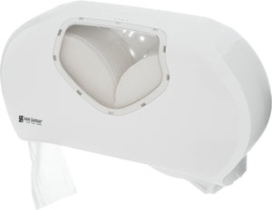 Dispensador Summit Twin para papel higiénico jumbo doble 9" blanco/transparente"