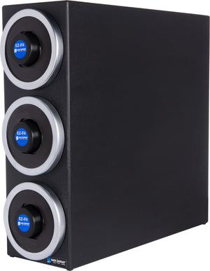 Gabinete EZ-Fit Vertical de Mostrador para Vasos 3 Ranuras Aro Metálico