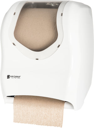Dispensador Summit Tear-N-Dry para toalla en rollo blanco/transparente