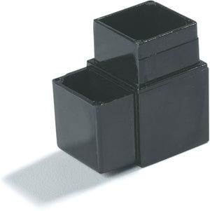 Bloque de ensamble para protector antiestornudos Five Star 1-1/4" 90° 3 puntas negro