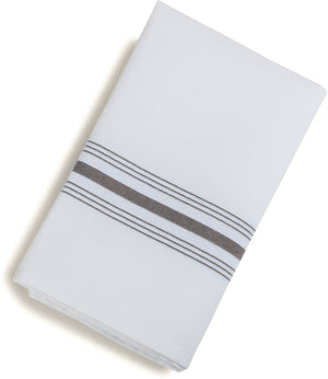 Servilleta Bistro SoftWeave rayada 18" x 22" gris metálico