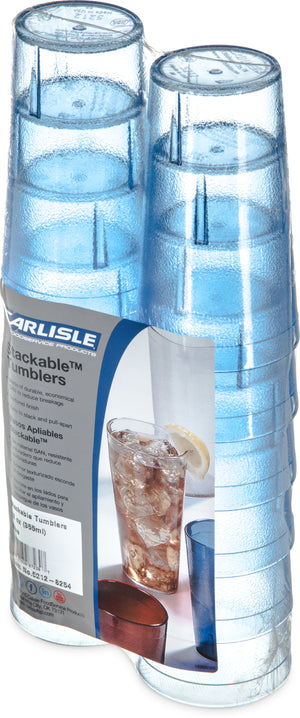 Vaso Stackable de SAN 12 oz paquete con 12 azul