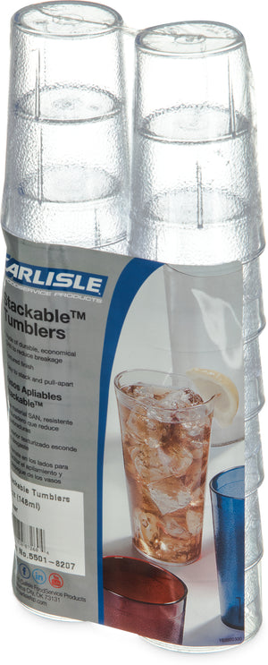 Vaso Stackable de SAN 5 oz paquete con 12 transparente