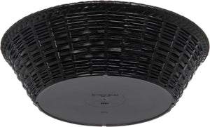 Canastilla redonda WeaveWear de polipropileno 9" negra