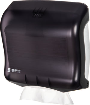 Dispensador Ultrafold compacto para toallas dobladas negro