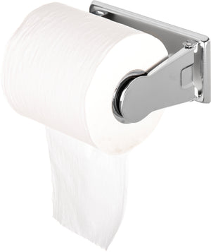 Dispensador metálico sencillo con seguro para papel higiénico estándar cromado