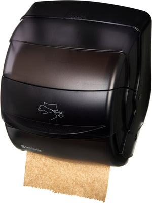 Dispensador Classic Integra con brazo para toalla en rollo negro