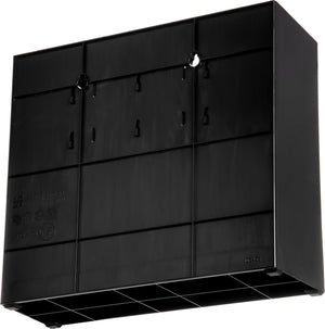Organizador Ajustable para Vasos de Porción y Tapas Negro