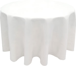 Mantel redondo Market Place Linens 132" blanco