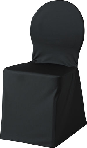 Funda Silhouette para silla de banquete 22" x 17.5" x 36.5" negra