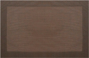 Mantel individual Cityscape de vinil 12" x 18" chocolate