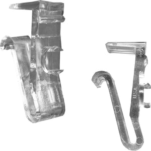 Clip Snap para faldón de mesa 3/8" a 1/2" paquete con 25 transparente