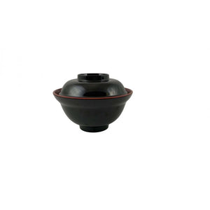 Bowl japonés de melamina para sopa y vegetales 16 oz bicolor negro/rojo