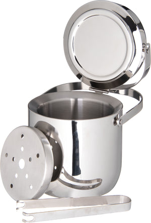 Cubeta Doble Pared para Hielo con Pinzas 1.5 qt Acero Inoxidable