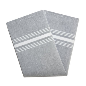 Servilleta Chambray rayada 18" x 22" negra